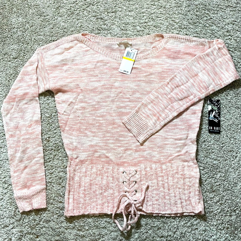 STYLISH ONE HART PINK SWEATER